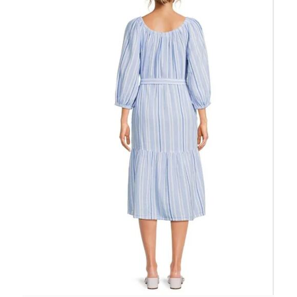 NWT TOMMY BAHAMA Villa Solstice Stripe Off The Shoulder Midi Dress Size Small - Picture 4 of 5